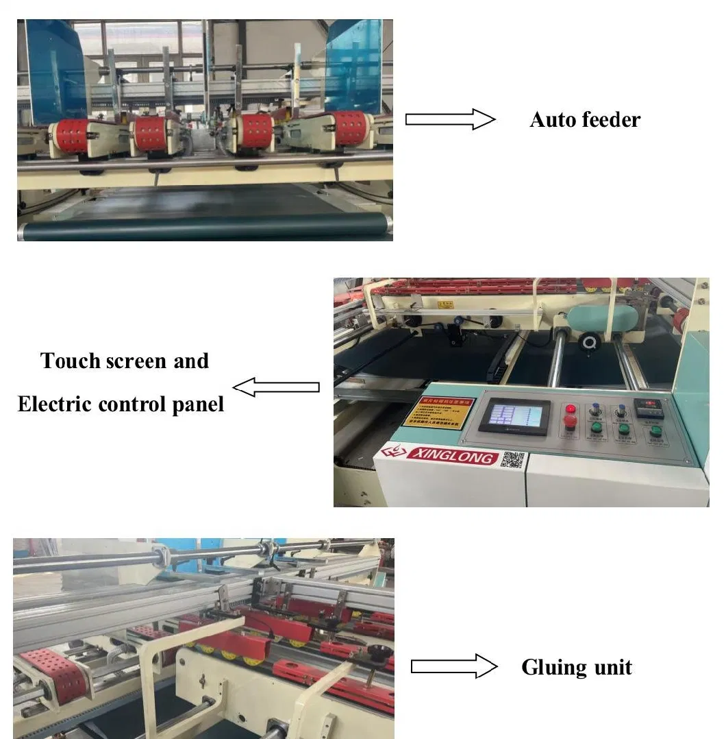 Automatic 6.6kw Corrugated Paper Board Card Carton Folder Gluing Machine